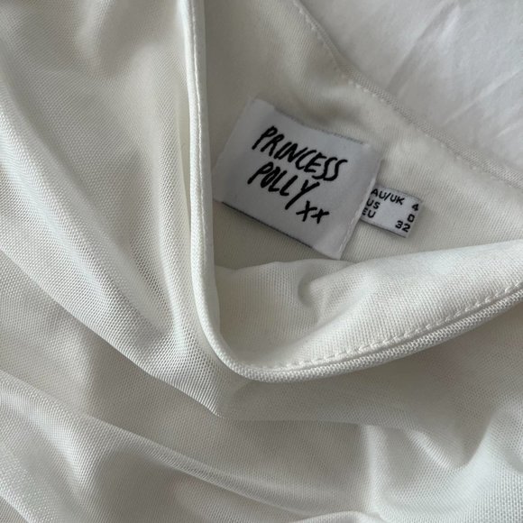 Flattering Princess Poly White asymmetrical one shoulder bodycon mini dress - Picture 4 of 4